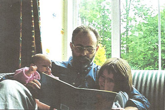 the poet reading to his children