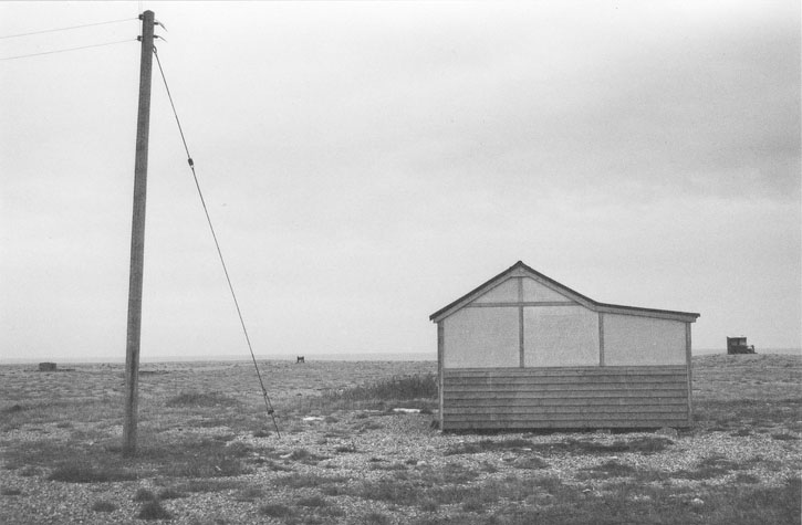 telegraph pole and hut